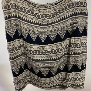 Wrap around skirt beige & black - L. Amadei